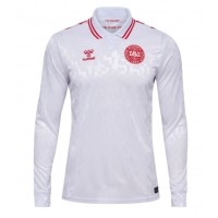 Camisa de Futebol Dinamarca Equipamento Secundário Europeu 2024 Manga Comprida